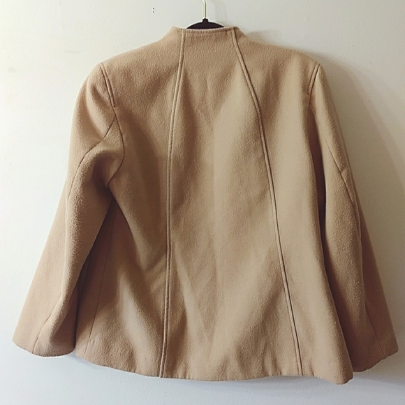 4 for $20! Bundle 4 items w/ this title and offer $20! Chico's Lined Tan Jacket - Picture 4 of 5